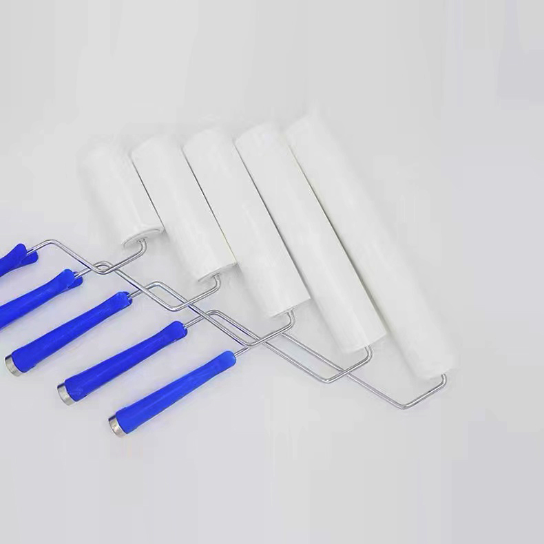 Esd Washable Silicon Handle Silicone 8" Sticky Roller Cleaning Dust Remover For Floor Clothes China