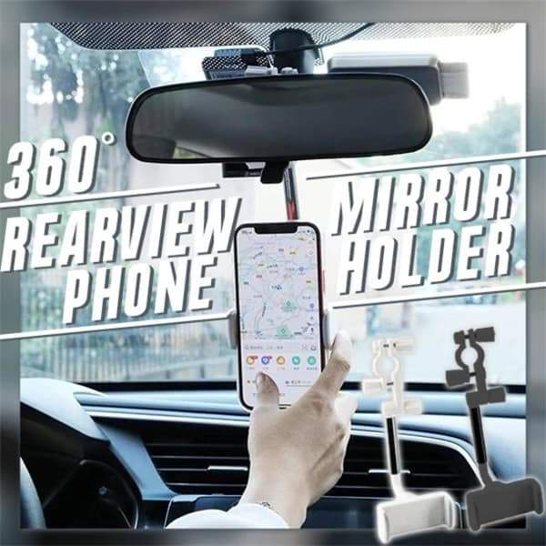 Dropshipping Car Rearview Mirror Snap-on Flexible Car Mobile Phone Holder With Extendable Bracket