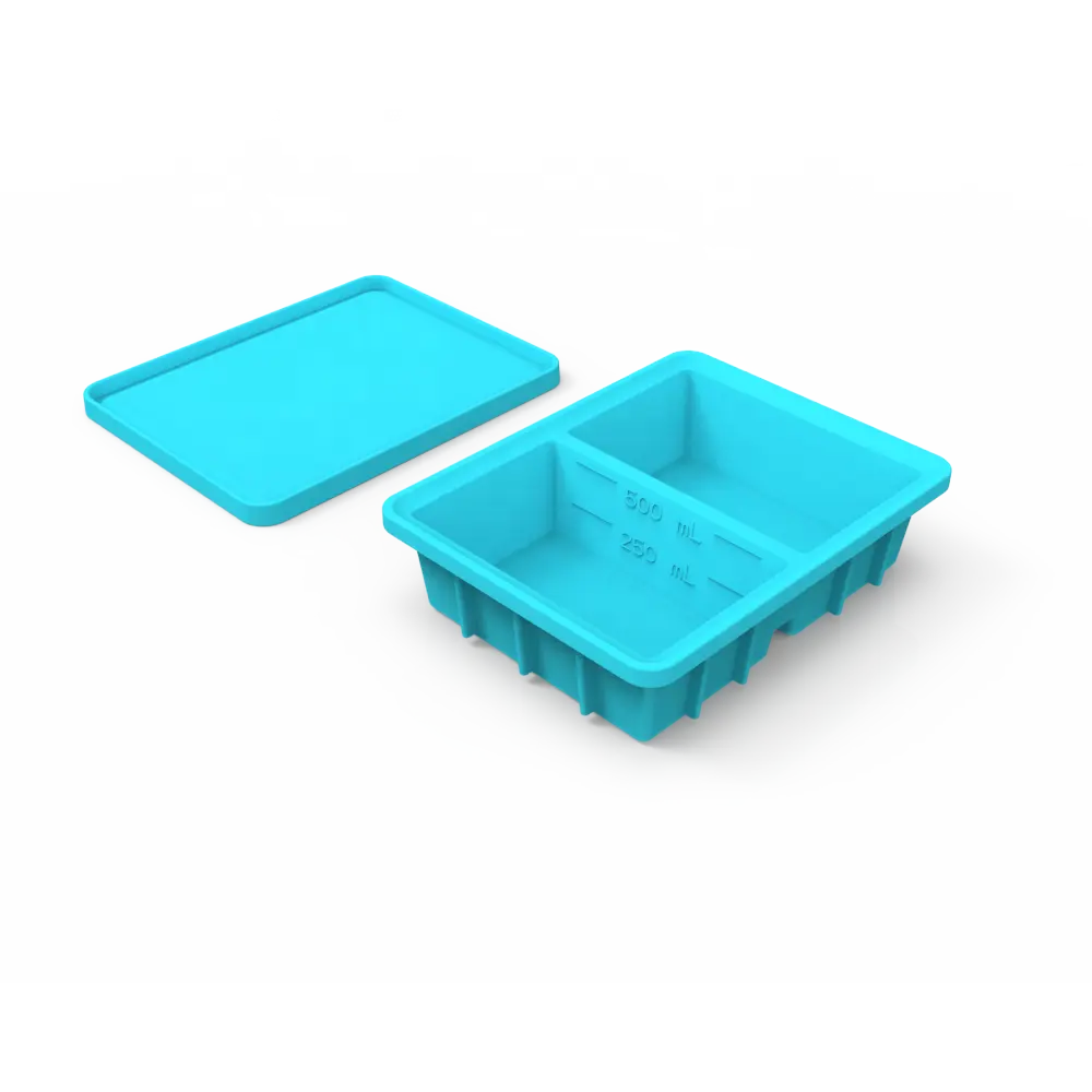 2020 New Soup Cubes Extra-Large Silicone Freezing Tray with Lid, Large Silicone Ice Soup Cube freeze soup broth or sauce
