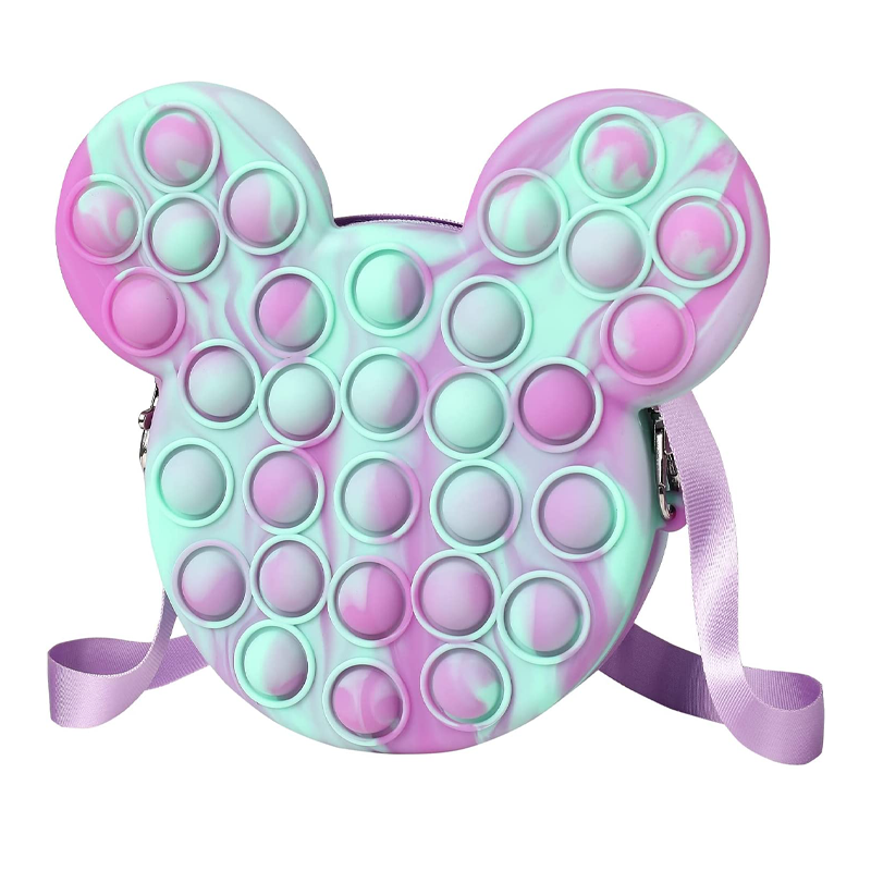 Wholesale Poppet Kids Halloween Gifts Creative Design Silicone Pop Push Hand Bags Bubble Fidget Handbag Toys for Girls