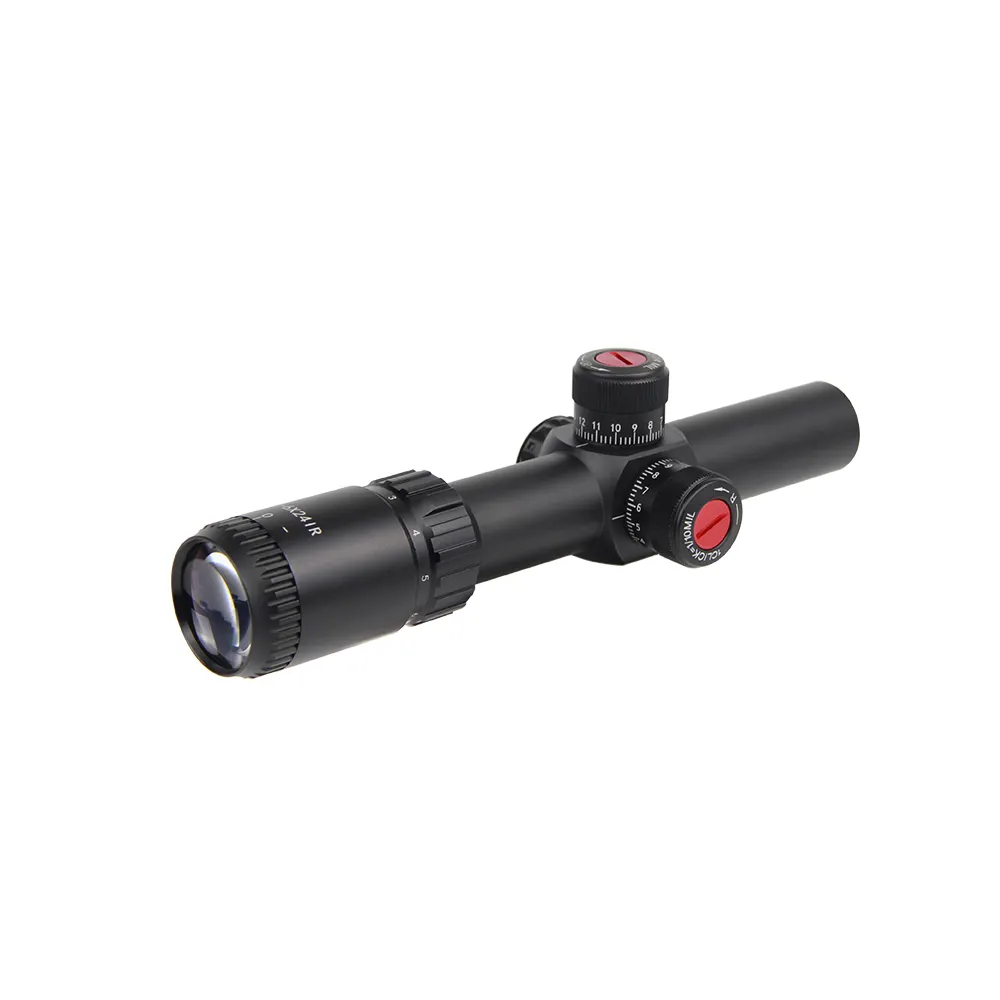 LUGER 1.2-6X24 IR Compact Red Green Illuminated Reticle Scope Lock Turret Scope For Outdoor Hunting