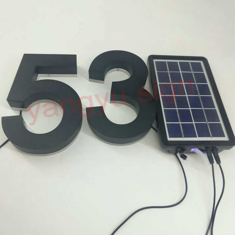 Солнечный свет номер дома 6 "Высота 3D светодиодным датчиком света номер дома