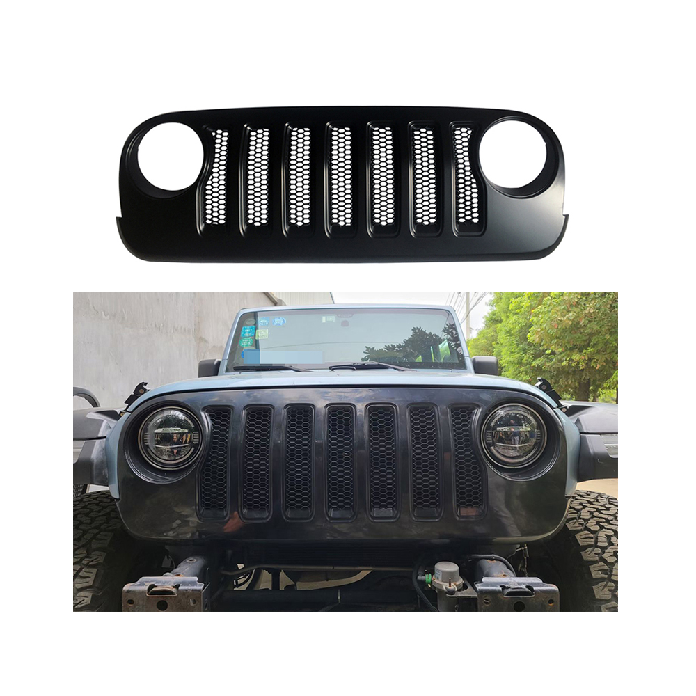 Lantsun J373 горячая Распродажа ABS для jeep для wrangler JK автомобильные аксессуары Передняя решетка решетки JK TO JL