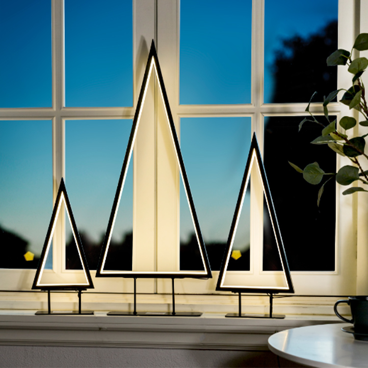 Kanlong adaptor powered home living bed room decoration Triangle 84L warm white USB floor LED table lamp