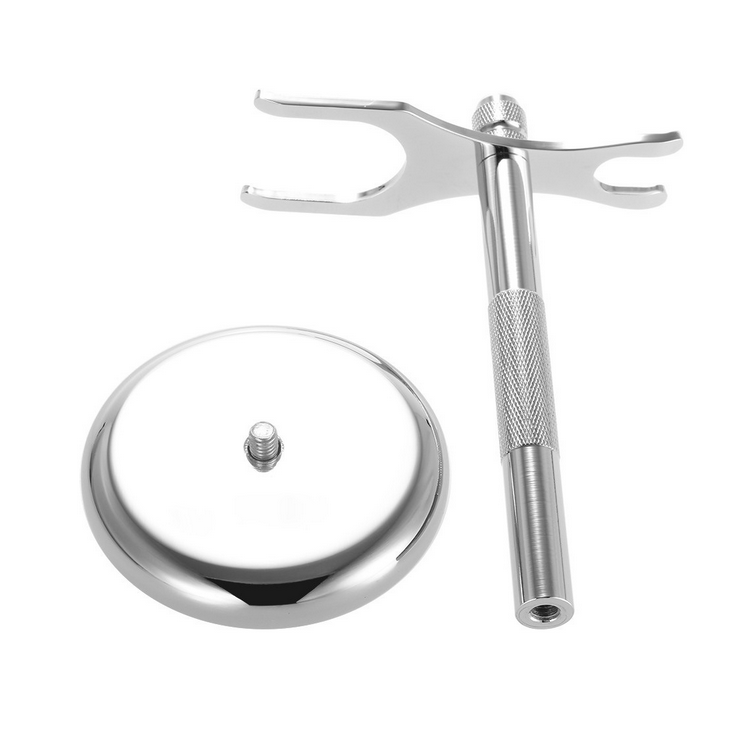 High Quality Stainless Metal Material Shaving Tools Holder Razor and Shaving Brush Stand