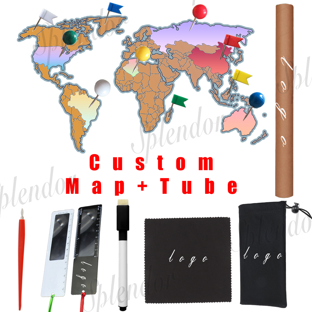Large Size Maps International Scratch The World Travel Map 82.5x59.4cm Scratch Off World Map