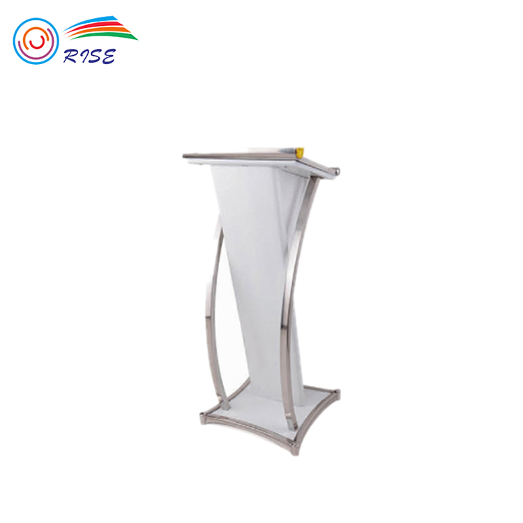 Supplier Customize Modern Stainless Steel / Wood Church Rostrum Stand Podiums