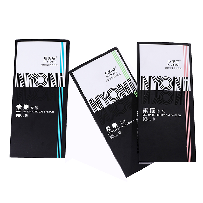 Broken Core Compensation Hexagonal Charcoal Imported Wood Drawing Pencil Set