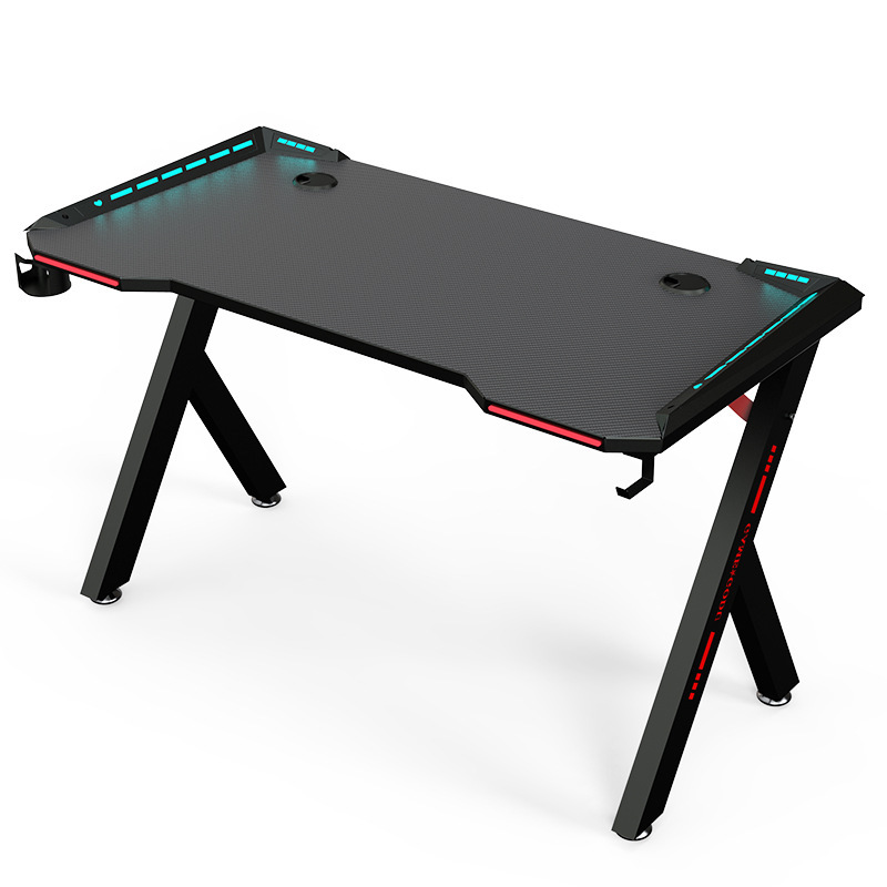 Профессиональный эргономичный современный игровой стол RGB, компьютерный офисный игровой стол