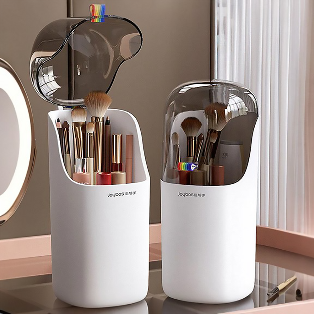 Joybos Multifunctional Minimalist Style Cosmetic Storage Box Makeup Brush Holder Organizer Box with Lid