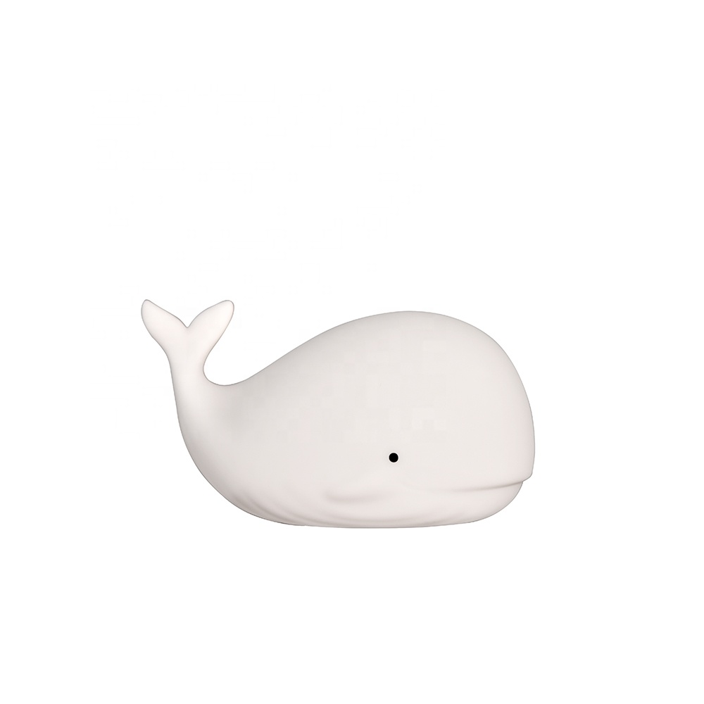 Led USB Kids Rechargeable Baby's Soft Baby Soothing Stuff Silicon Animal Whale Night Light