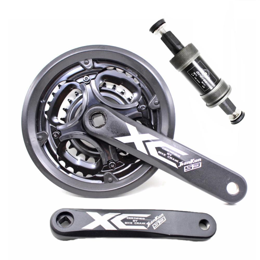 MTB Crankset 7/8/9 Speed 24-34-42T Bicycle Crank Set 170mm aluminum alloy crank diamond hole Sprocket wheel Chainwheel Bike Part