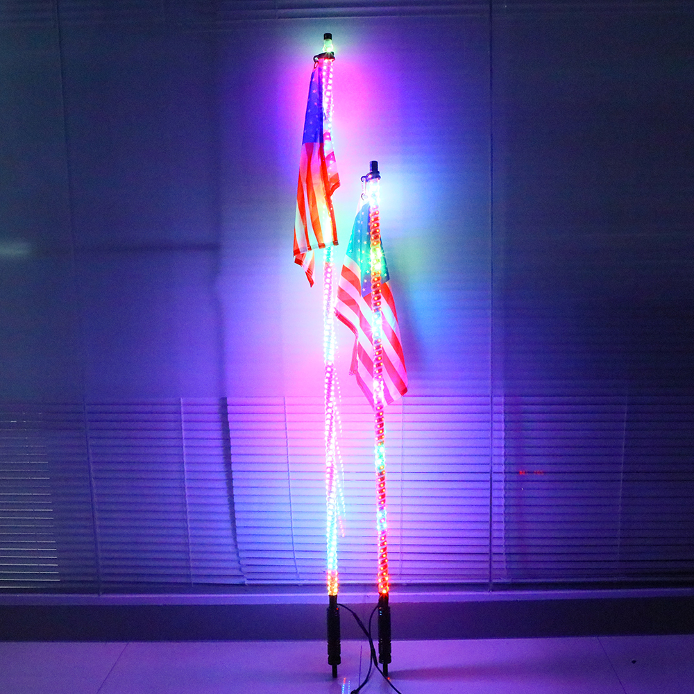 3 4 5 футов ярких RGB LED спираль Wh-ip огни завернутый сине-тоотхс App управления для ATV UTV RZR по бездорожью Polaris Jeep б/у