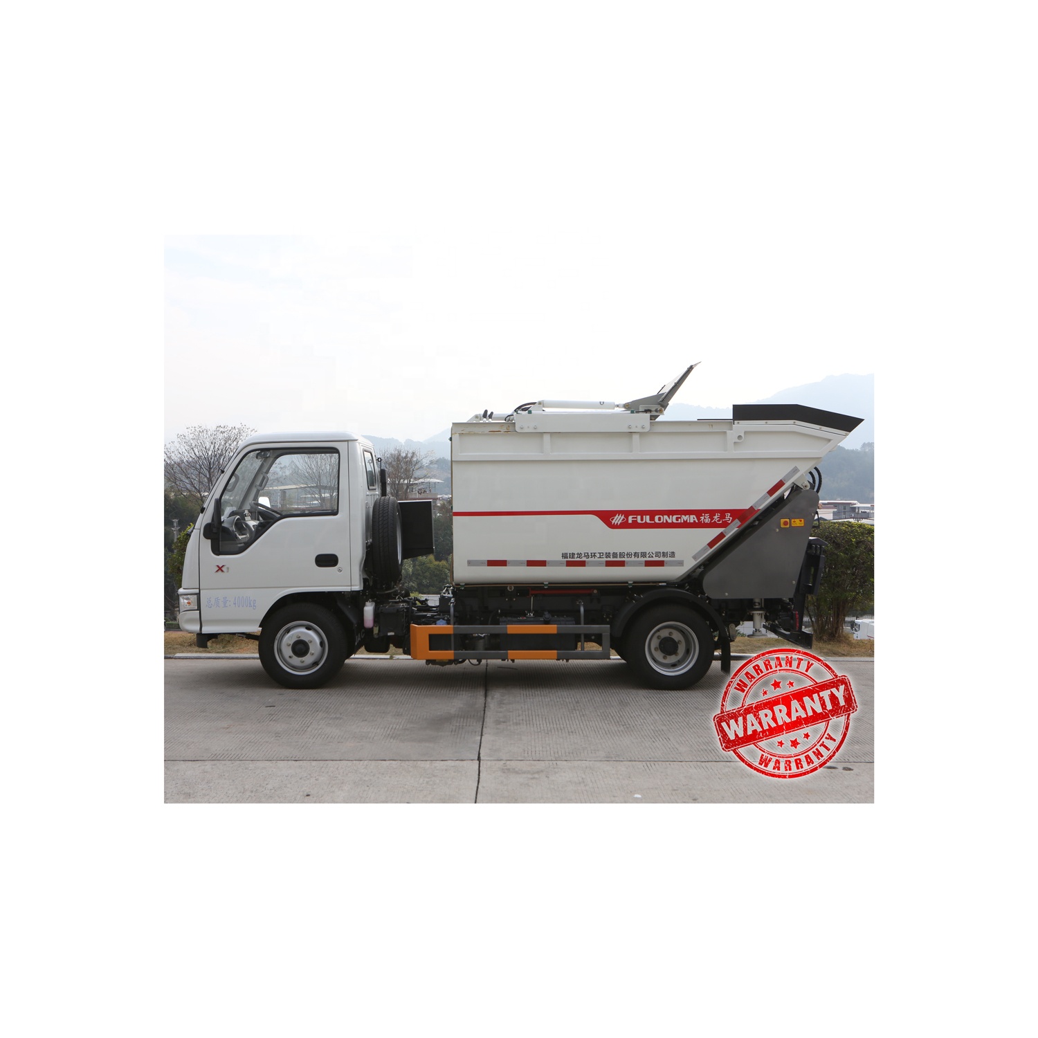 FULONGMA China Brand New 4 Tons Compressed Garbage Light Truck For Sale