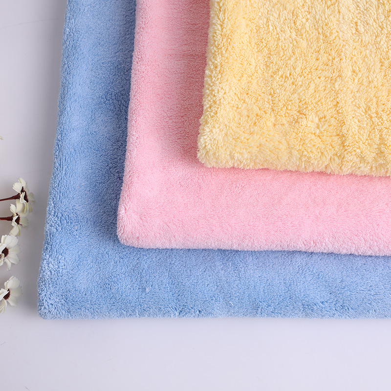 Simple plain coral fleece fabric wholesale and retail