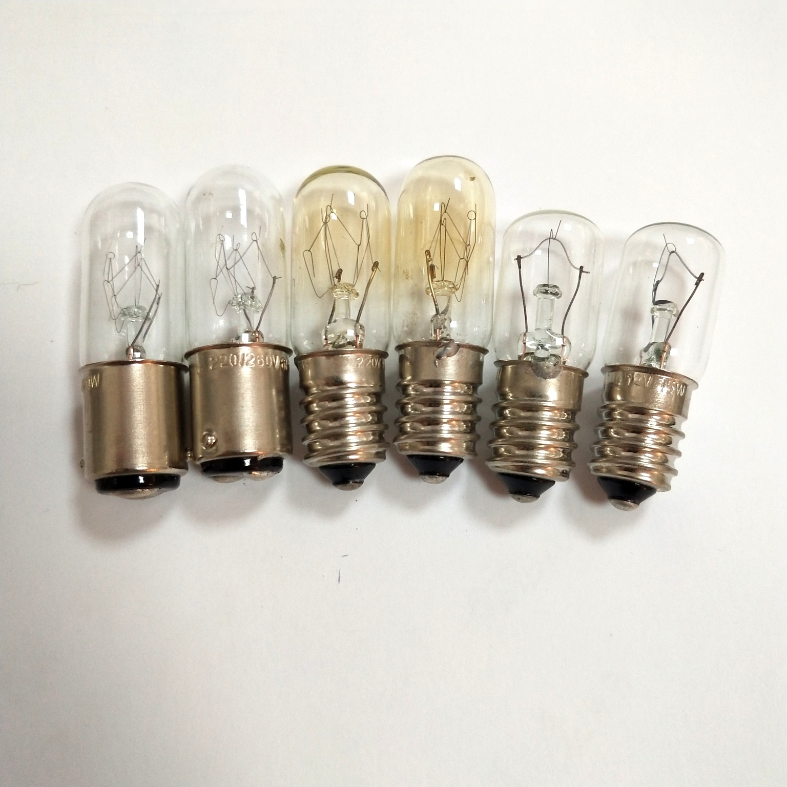 T16x54mm BA15D spiral base tubular incandescent bulb 130V10W equipment indicator bulb
