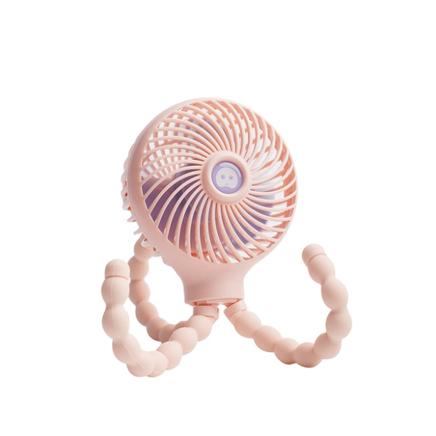 New Design Car Fans Portable Octopus Shape Fan Flexible Tripod Strong Wind Usb Charging Small For Baby