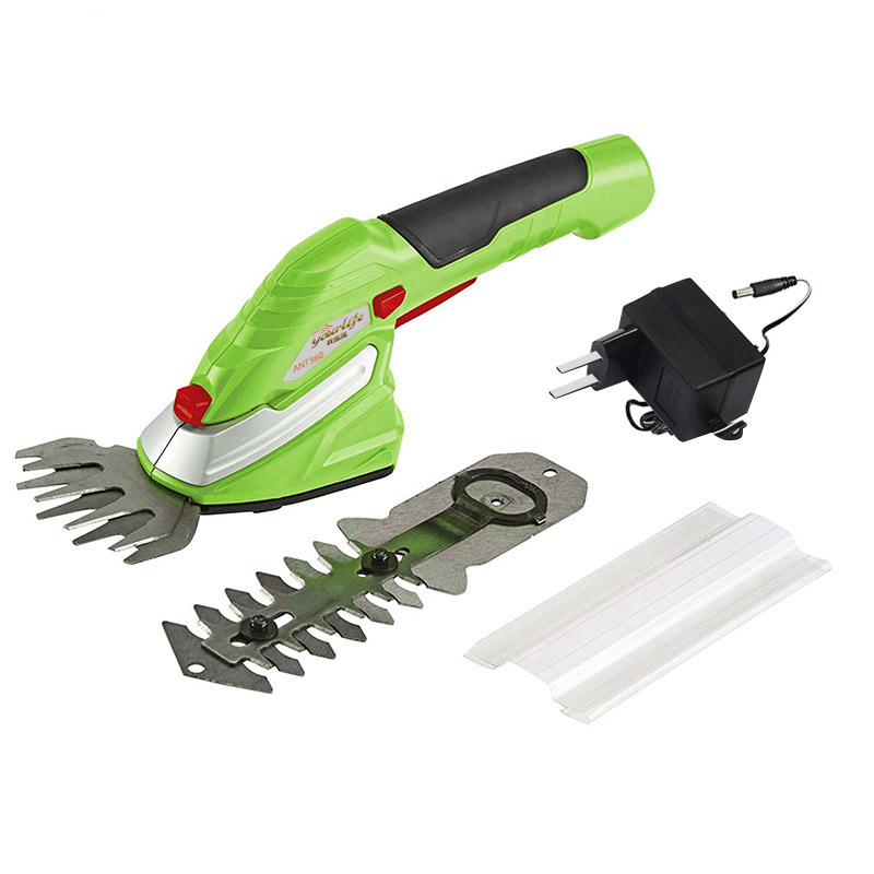 Amazon Hot Sale 2 in 1 Battery Bush Electric Grass Shear Shrubbery Shrub Mini Handheld Rechargeable Lawn Hedge Trimmer