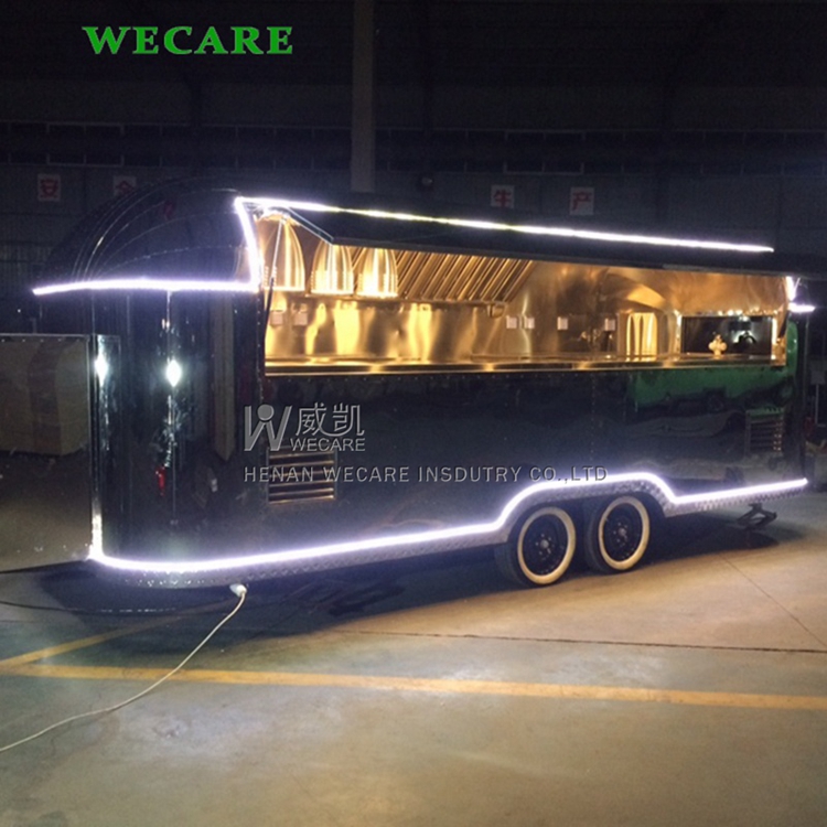 WECARE airstream прицеп для еды из нержавеющей стали мобильный магазин для трейлера для еды на продажу