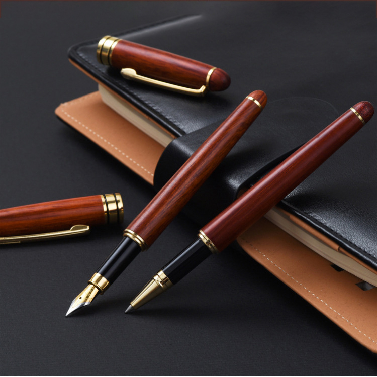 Executive Business Office Supplies Luxury Walnut Ballpoint Pen Elegant Fancy Nice Gift Pen