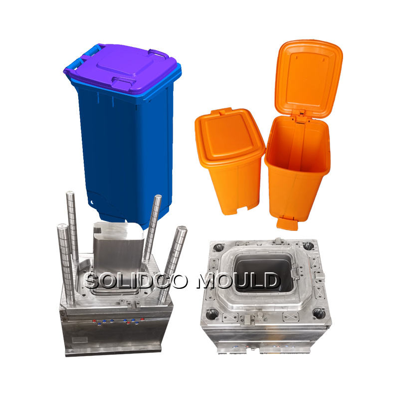 Custom Square Recyclable Plastic Trash Bin Mould