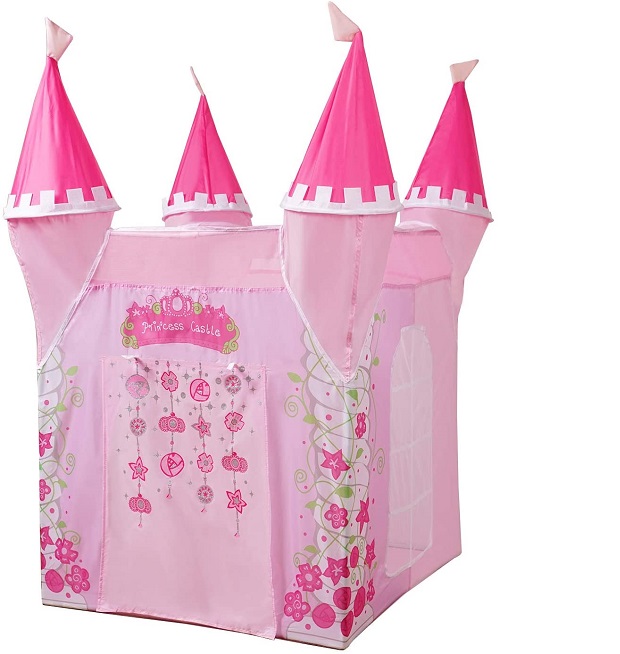 Princess Castle Play Tent for Kids Indoor Pop Up Playhouse Tent for Toddler Foldable Pretend Play Tent
