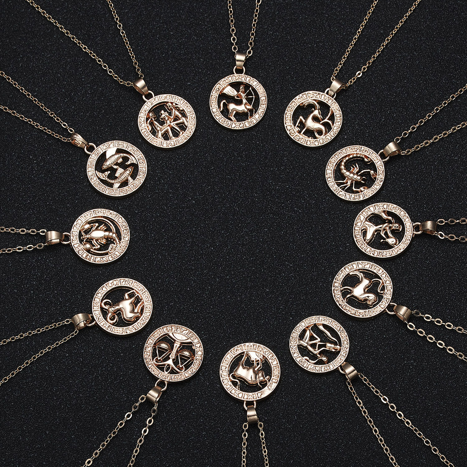 2021 Round Coin 12zodiac necklace Lucky restoring ancient ways beaded necklace jewellery necklace for girl