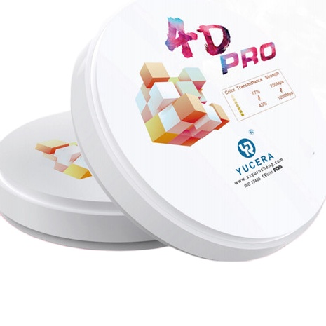 Yucera 4D Pro многослойный стоматологический керамический циркониевый блок, стоматологическая лаборатория, суперпрозрачный стоматологический циркониевый диск