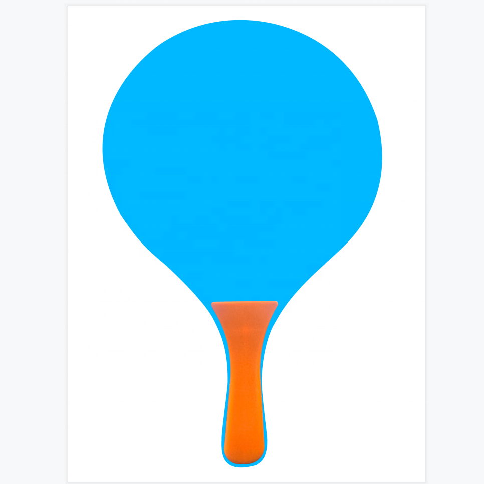 New Beach Paddle Game Set Customized pattern high-quality factory wooden Blue tennis racket Badminton Racket PA005