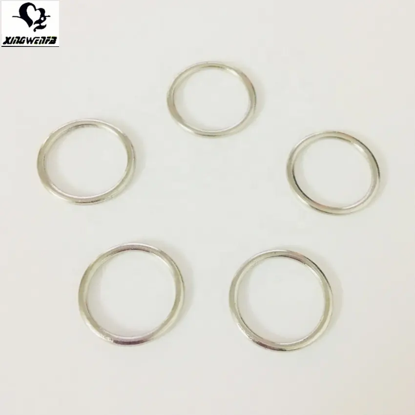 Swimwear buckle 15mm zinc alloy Nickel free bra strap adjuster silver ring