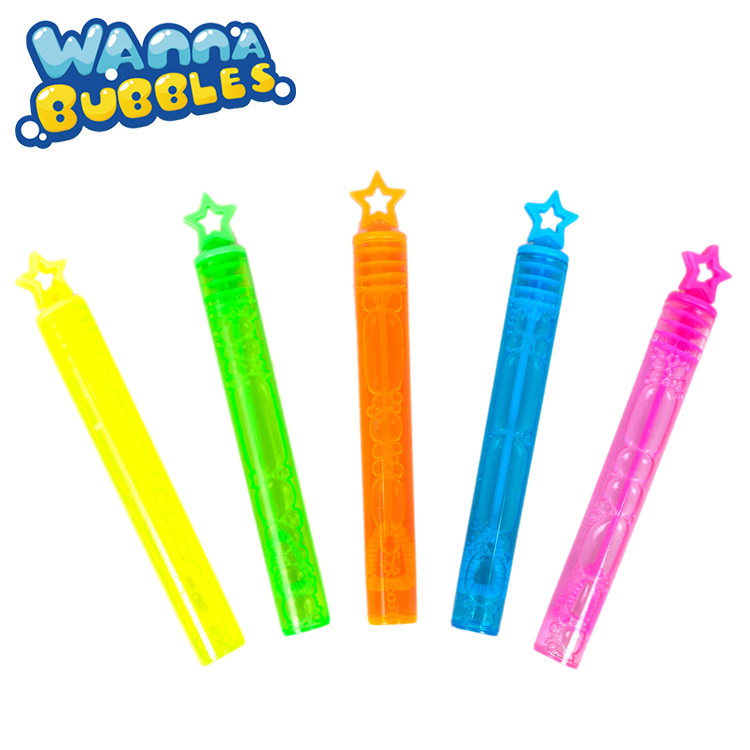 Wholesale party toy kids plastic bubbles wand small tube mini soap bubble