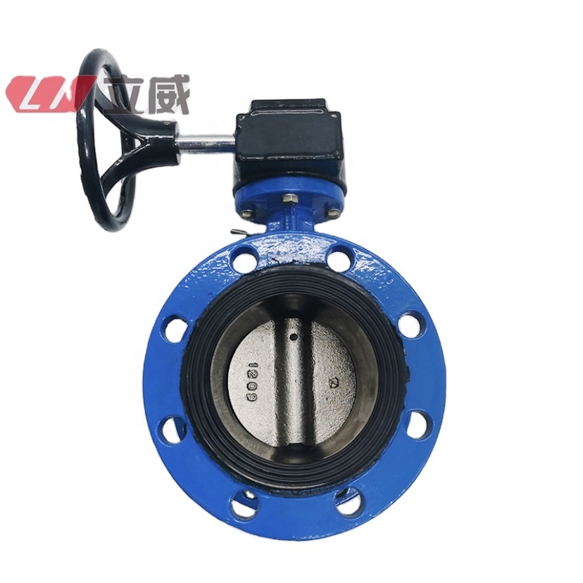 Dn 150 6 дюймов wcb epdm Сидящая с двойным фланцем клапан-бабочка с ручкой