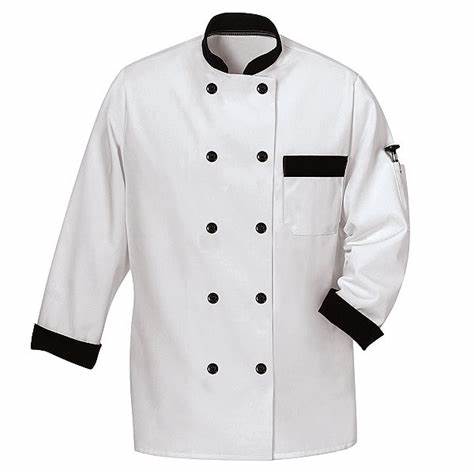 custom logo restaurant hotel staff uniform high quality white poly cotton chef coat