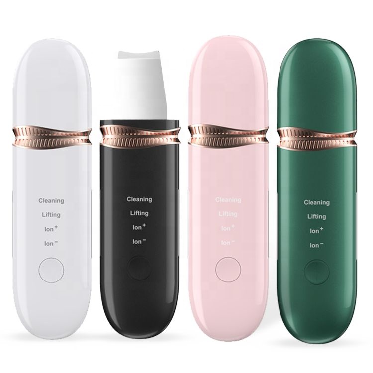 Unice Professional EMS Face Peeling Pimples Acne Treatment Blackhead Remover Facial Spatula Ultrasonic Face Skin Scrubber Device