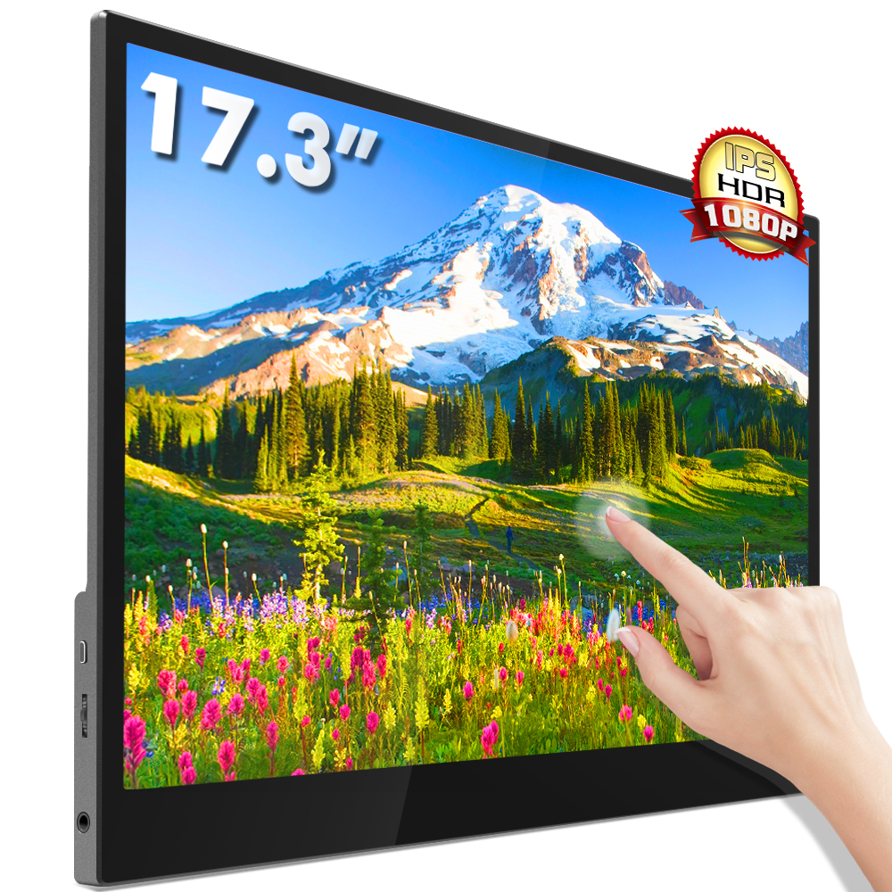 Игровой C для Hd 1920X1080 Внешний Usb-дисплей, двухсторонний сенсорный экран, большой монитор для компьютера