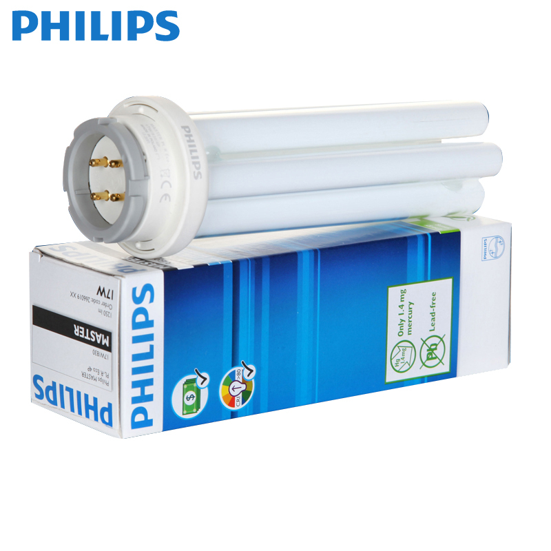 Philips MASTER PL-R Eco 4P plug light tube Intubation 17W/830 four-pin fluorescent energy-saving cannula