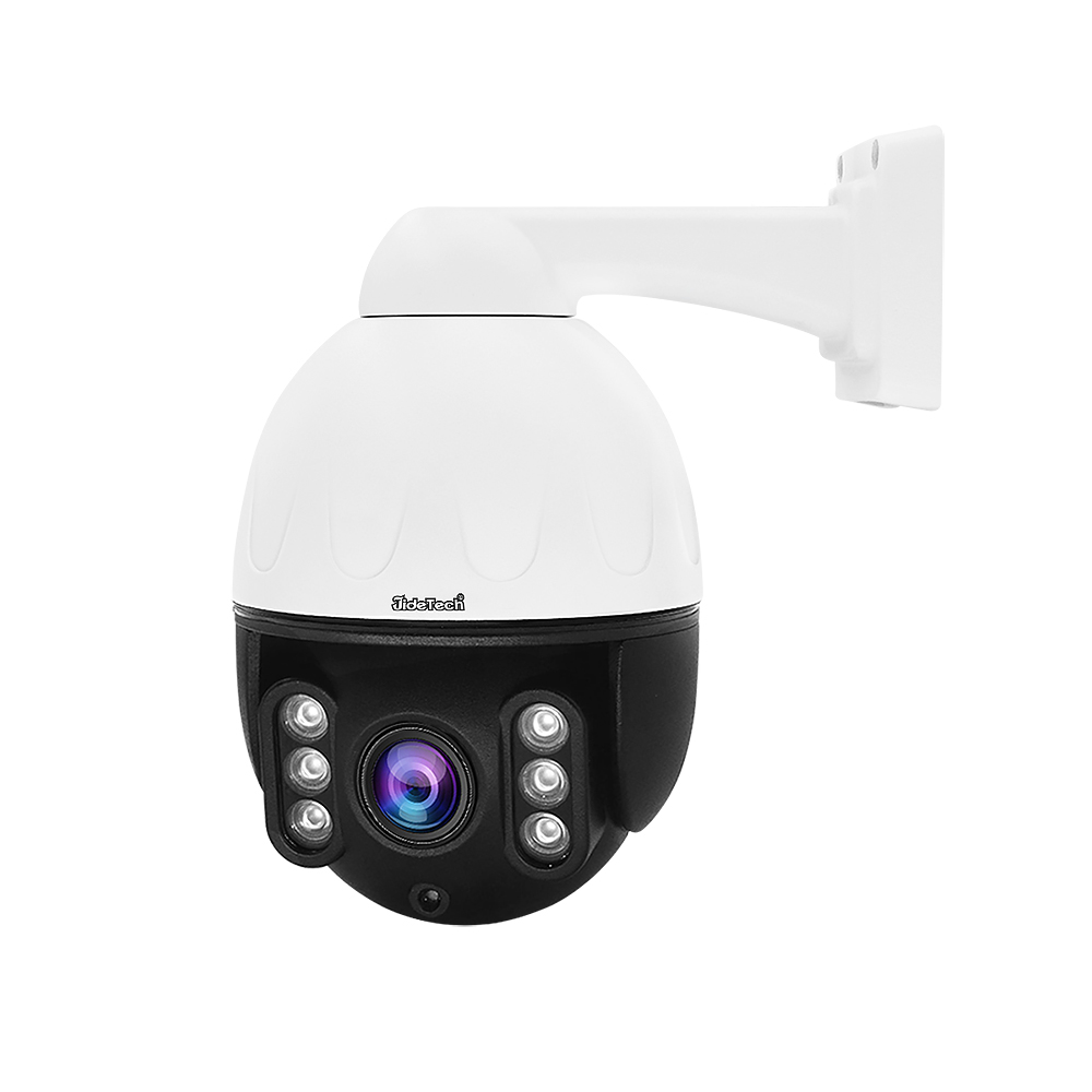JideTech 5MP 4x zoom PTZ CCTV IP Camera Outdoor Waterproof H.265 Night Vision POE dome Camera