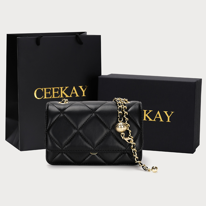 Luxury handbags France 2021 Custom black sling bag Wholesale Ladies Square crossbody leather bags fashion Tote shoulder bags