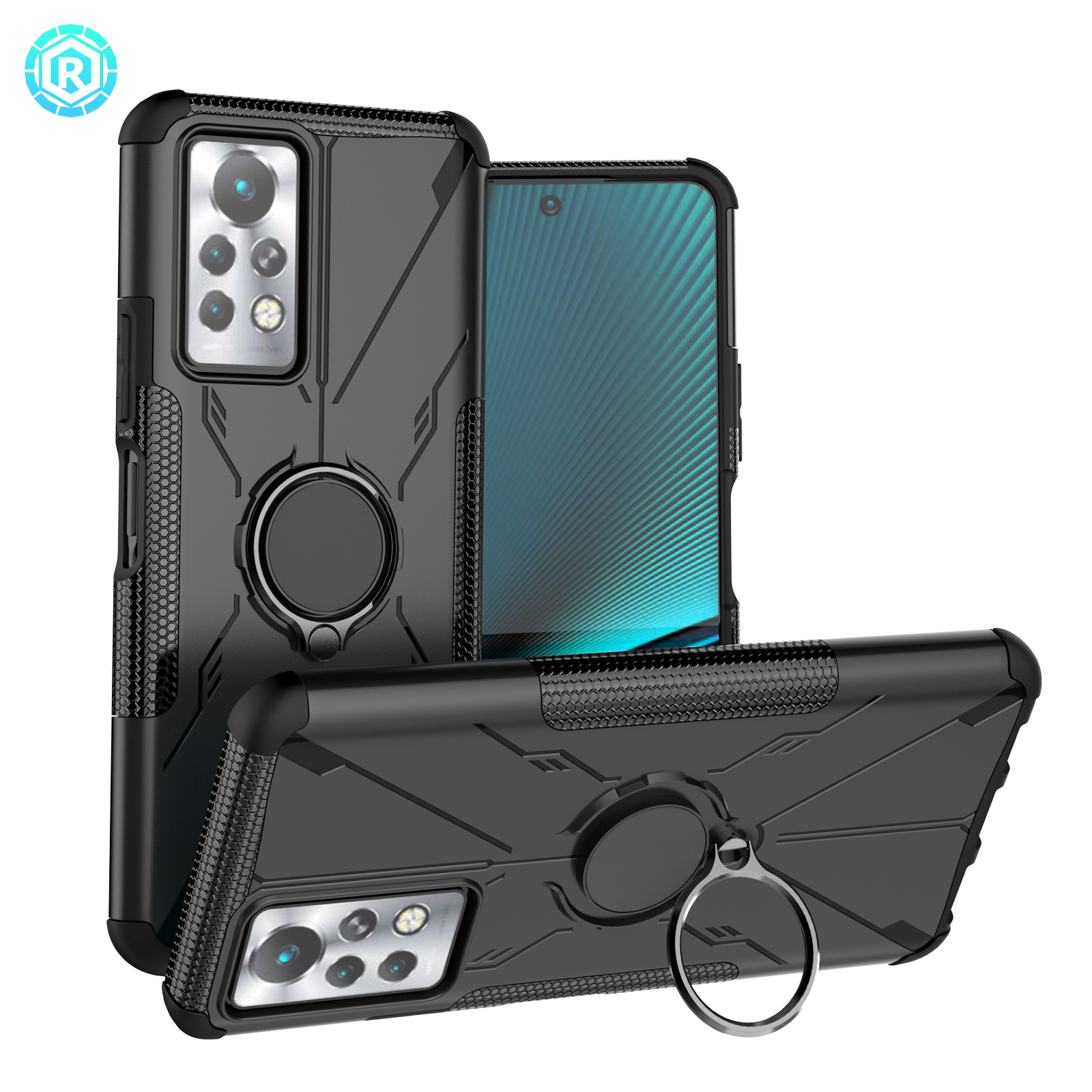 Противоударный чехол для телефона Mecha для Infinix Note 11 Pro, Новый чехол для телефона Mecha с поворотным кольцом на 360 градусов, подставка для Infinix