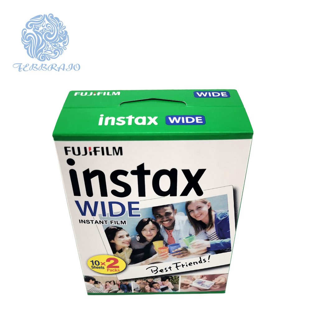 Оригинальная Fujifilm Instax мгновенный Широкий Фильм значение Twin Pack белая бумага пленка W300 w210 камера