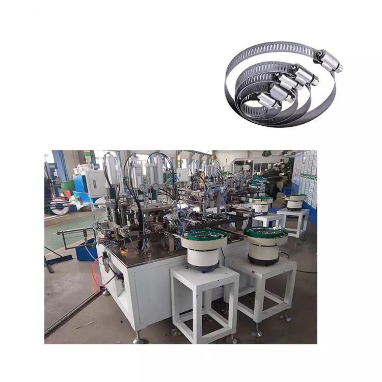 Single Ear Automatic Adjustable  American Type Hose Clamp Clip Coupling Assembly Machine