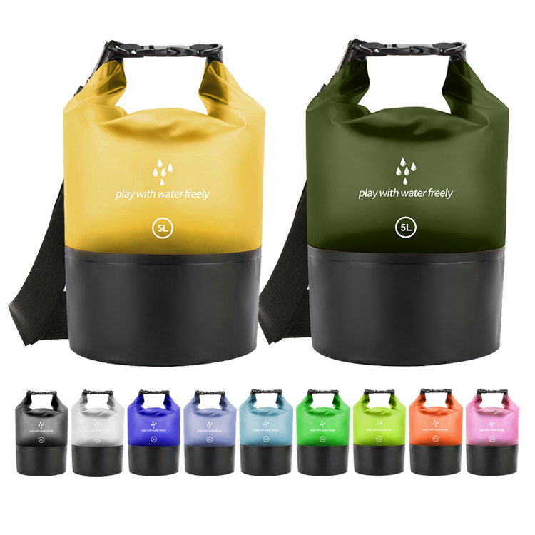 5L Clear Waterproof Dry Bag for Women Men Outdoor PVC Pack Swimming Ocean Pack Floating Hiking Lightweight Storage Backpack