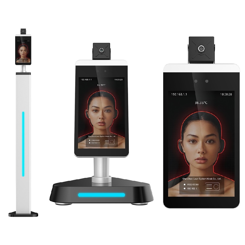 Android Многоязычная посещаемость ai распознавание лица термометр измерительное устройство температура сканер двери