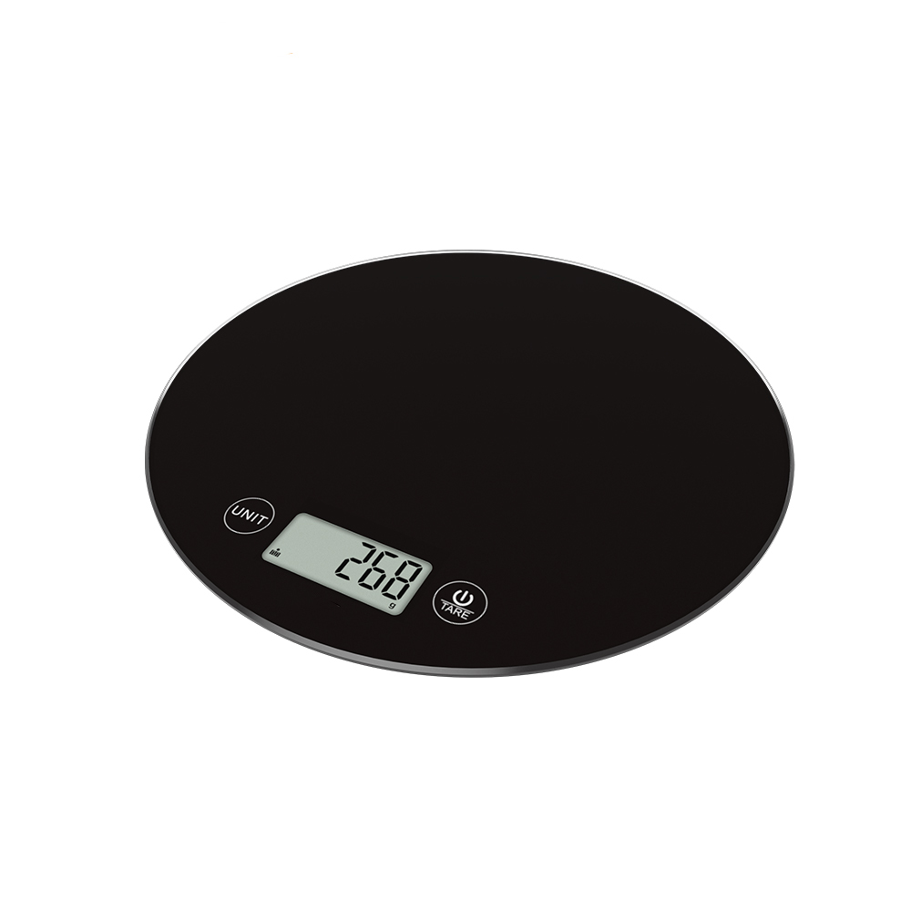 Circular Kitchen Digital Electronic Weighing Kitchen Food Scale Glass Battery Sales Material Origin Type 2021 Multifunction