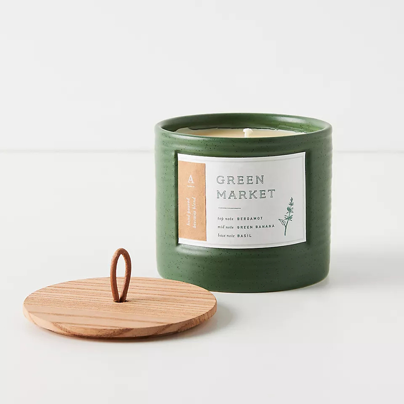 M & Scent, дешевые керамические банки с деревянными крышками и логотипом клиента, свечи из кокосового воска