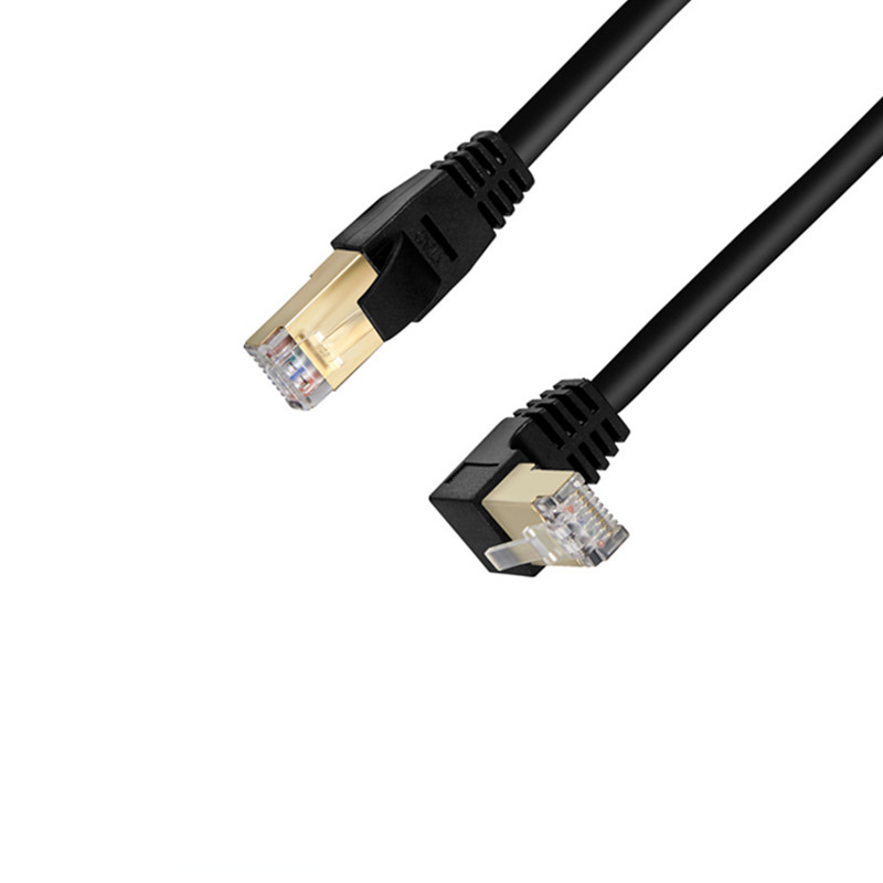 Сетевой UTP прямоугольный Cat5 Cat5e Cat6 Cat6A ethernet 90 градусов L-образный Rj45 Lan кабель