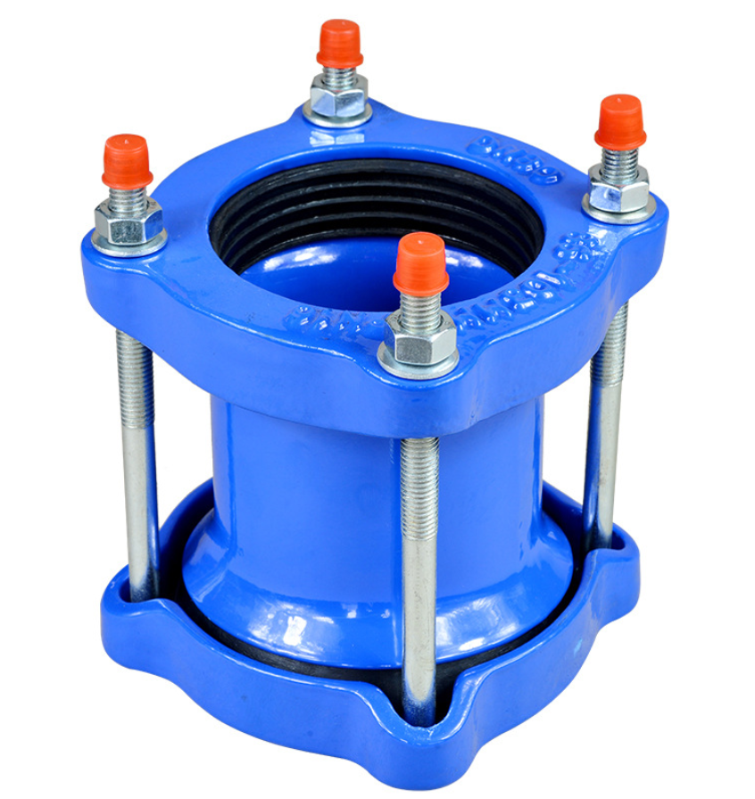 ductile iron pipe fittings ISO2531 EN545 flexible universal gibault gland compensation joint coupling flange adaptor