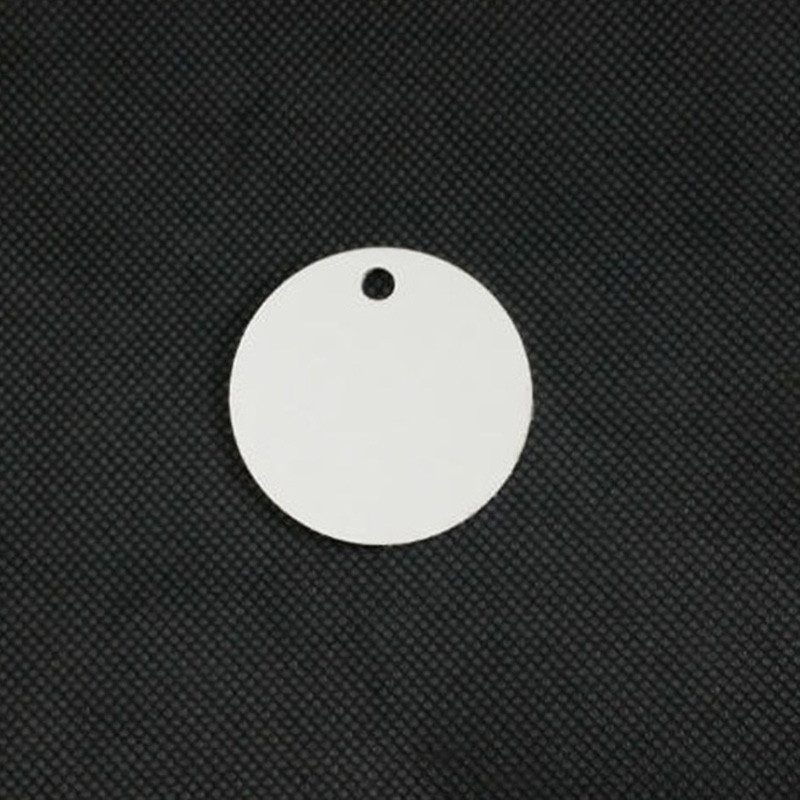 Wholesales 2D sublimation 2 side round shape printable aluminum pendant