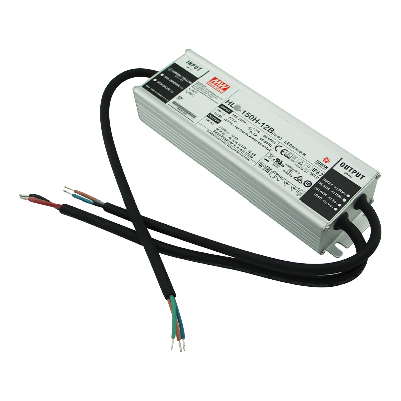 Бренд Mean well представляет HL-150H-12B 12V 150W выключатели со светодиодным индикатором питания драйвера Meanwell Светодиодный драйвер блок питания с металлическим корпусом HL-150H-12B