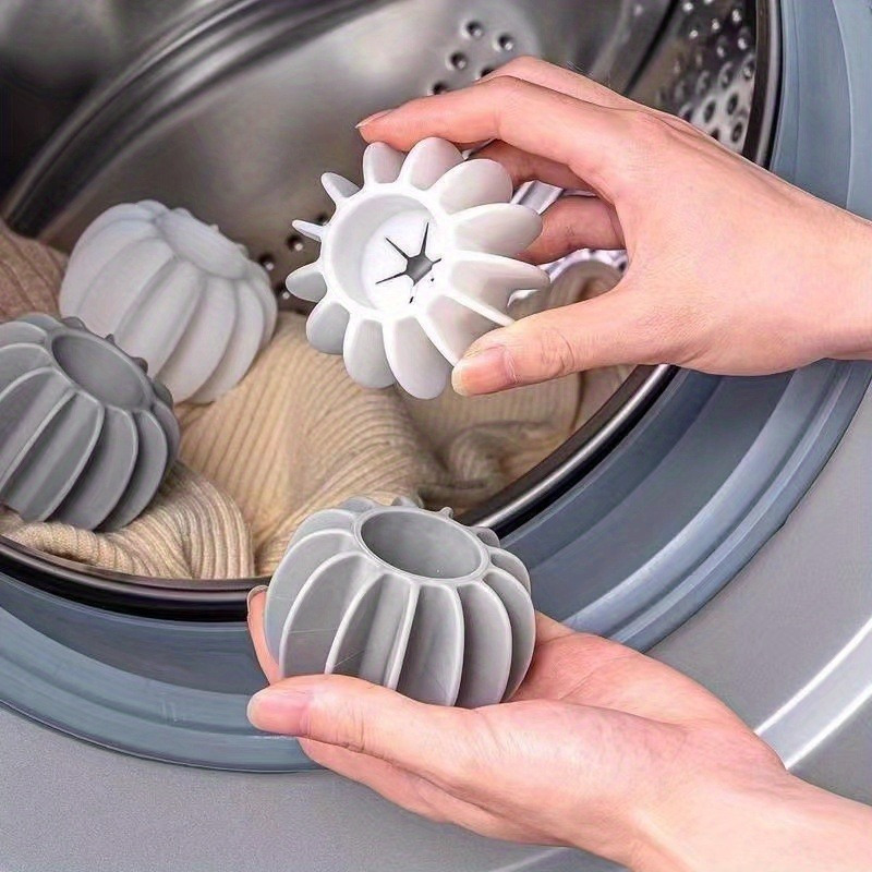 8-Pack Eco-Friendly Reusable Silicone Dryer Laundry Balls Anti-Winding Magic Mixer Tool Pet Hair Removal No-Electricity Needed